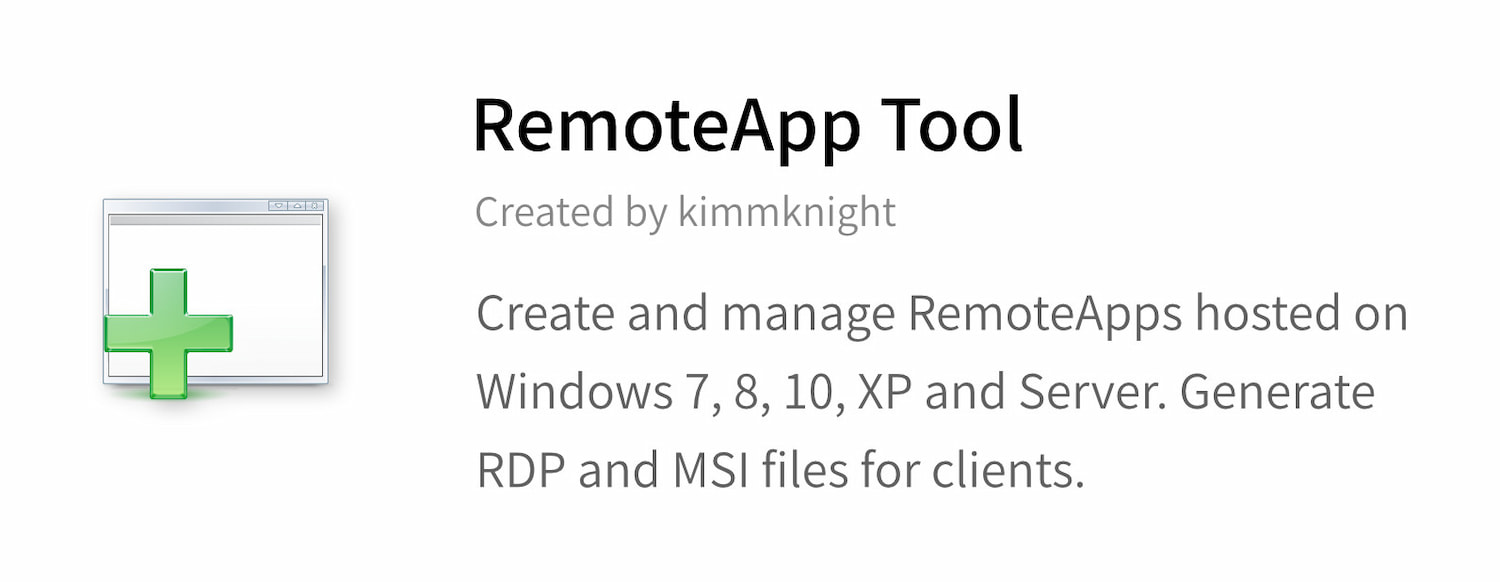 RemoteApp Tool